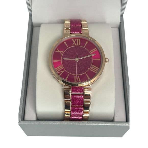 Rose Gold Tone Glitz Women\'s Bracelet Watch Stunning Dial Trendy Fashion NEW main image 5